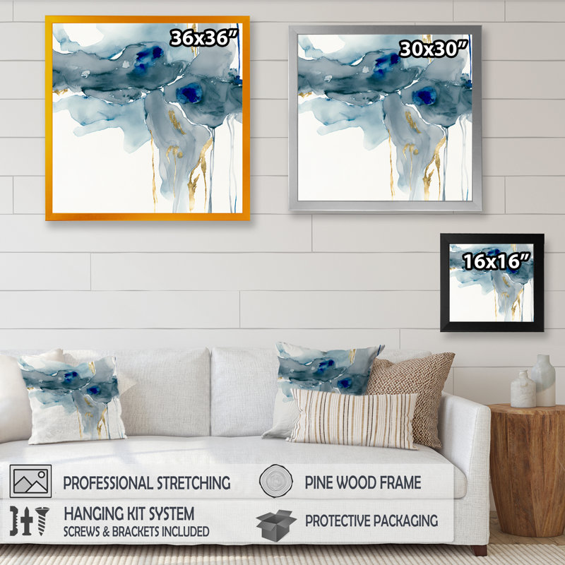 «Sunshine Through The Clouds VII», reproduction sur toile, Impression noire sur toile encadrée, H 24 po x l 24 po x P 1 po