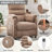 34" Chenille Power Recliner Chair with Side Pockets, Stepless Remote Control, Small Space Electric Recliner, 350 lb Capacity-2064714035
