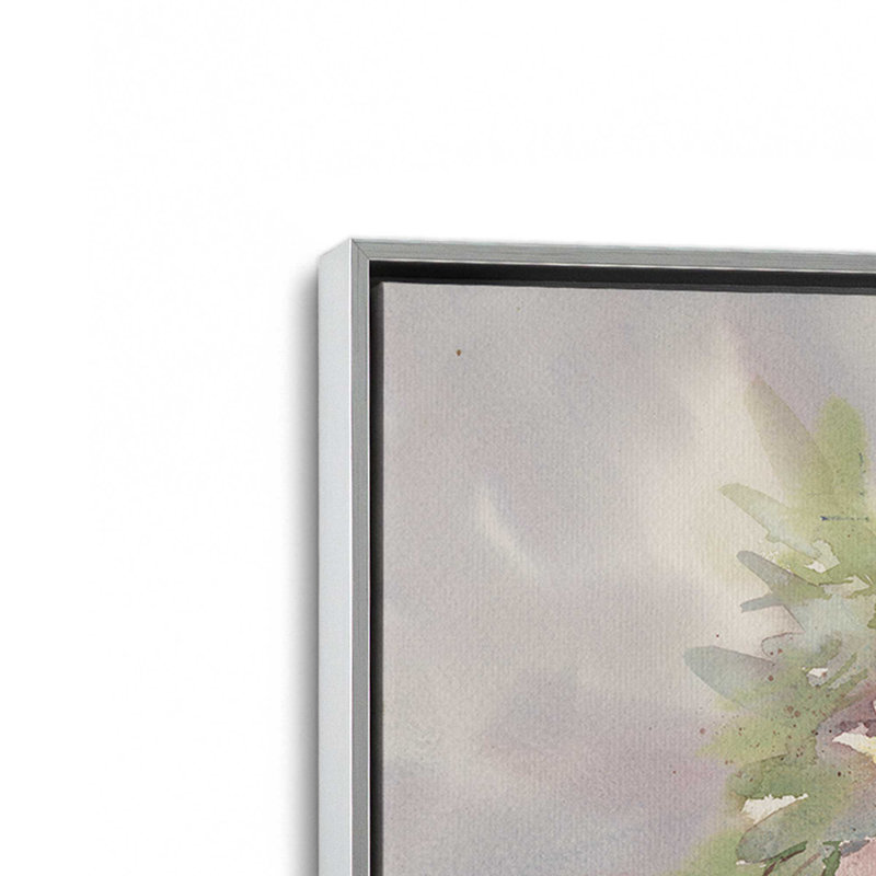 «Flowers & Apples» par Stephen Calcasola, reproduction d'art sur toile, Argent argent, H 18 po x l 24 po