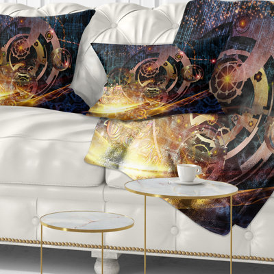 Lights of Gears - Coussin imprimé abstrait