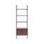 Bibliothèque échelle industrielle en bois à 4 tablettes avec armoire et structure métallique Mireille-1552928714