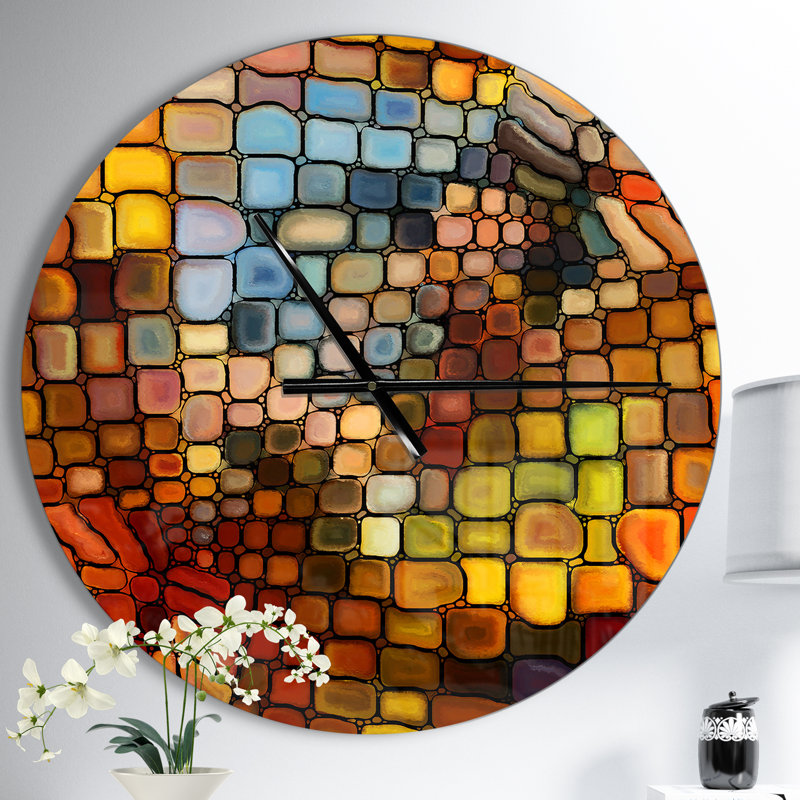 Dreaming of Stained Glass - Modern Wall Clock, Medium