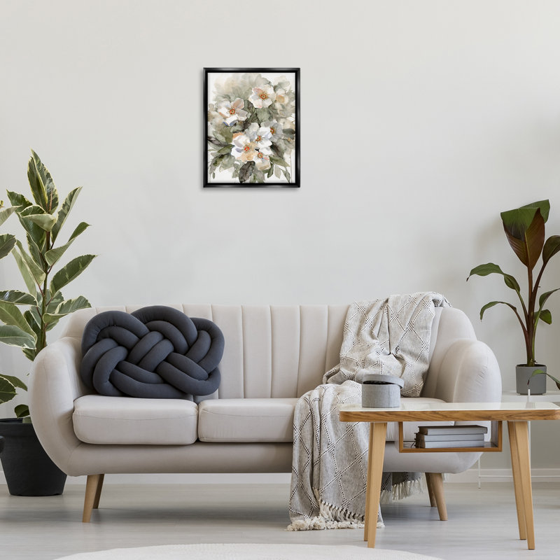  "Abstract Floral Bundle", art mural sur toile flottante par Carol Robinson, Noir, noir, noir, noir, H 21 po x l 17 po