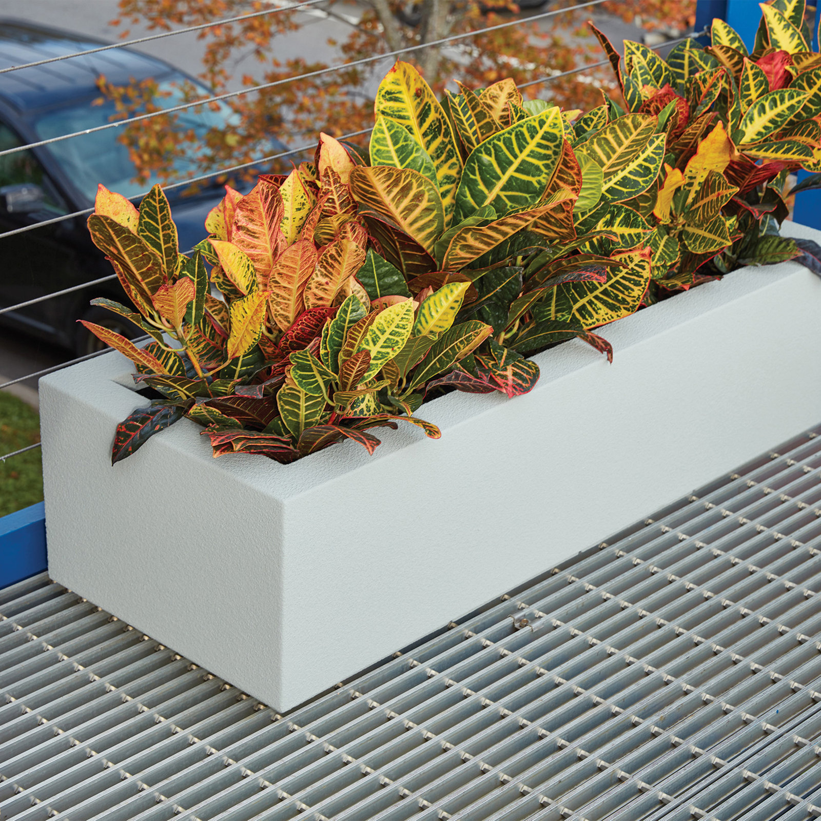 Gita Planter Box, 12" H x 46" W x 17" D, White