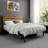 Paloma Metal Platform Bed Frame with Wooden Headboard, No Box Spring Needed-1184925585-1184925584