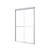 44"-48"W*72" H Semi-Frameless Double Sliding Shower Door, Bypass Shower Door, 1/4" (6mm) Thick SGCC Tempered Glass Door, Chrome