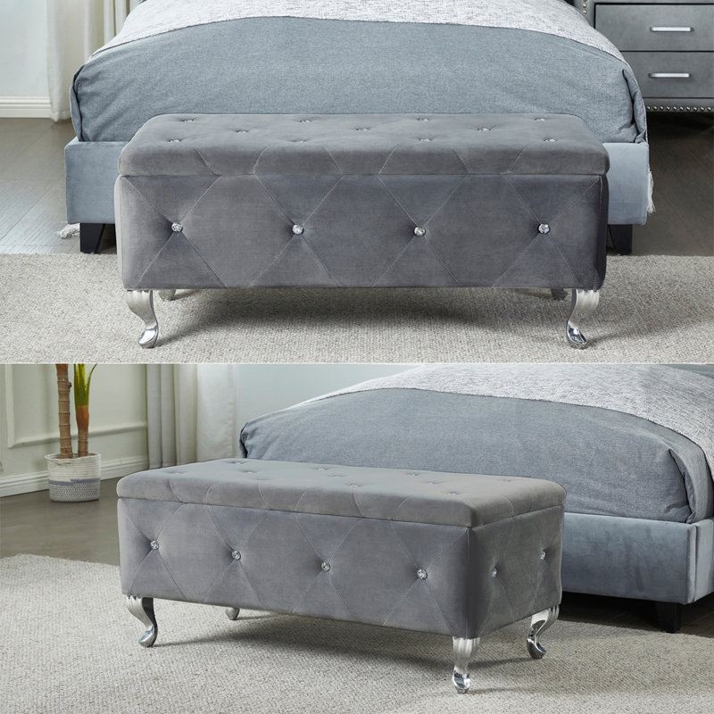 Joerie Velvet Ottoman
