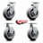 4-Piece Thermoplastic Rubber Caster Set