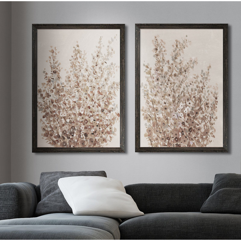 «Rustic Wildflowers I» par Vincent Van Gogh - ensemble de 2 reproductions d'art encadrées, H 24 po x l 18 po, Toile encadrée