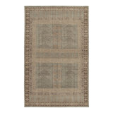 Distressed Homage Hand Knotted Wool Geometric Area Rug