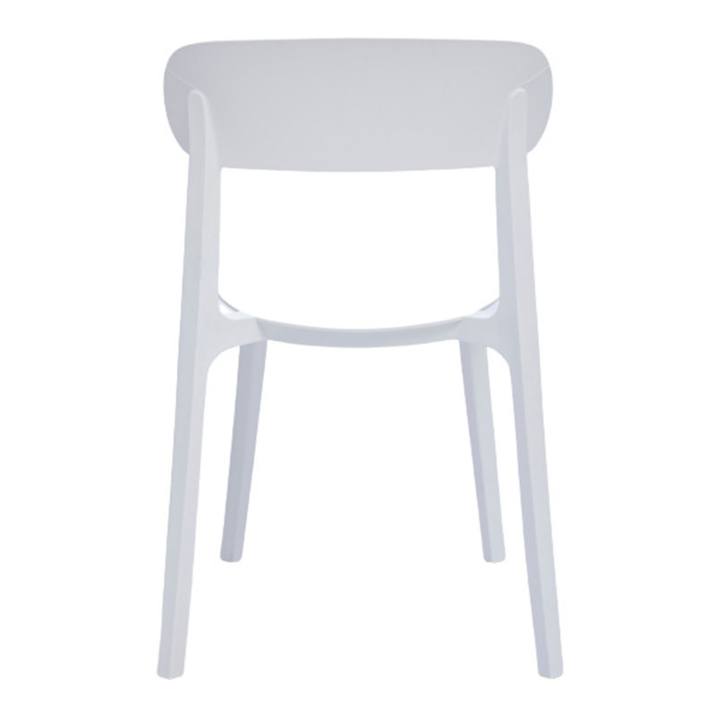 Chaise d'appoint empilable Bryany, Blanc