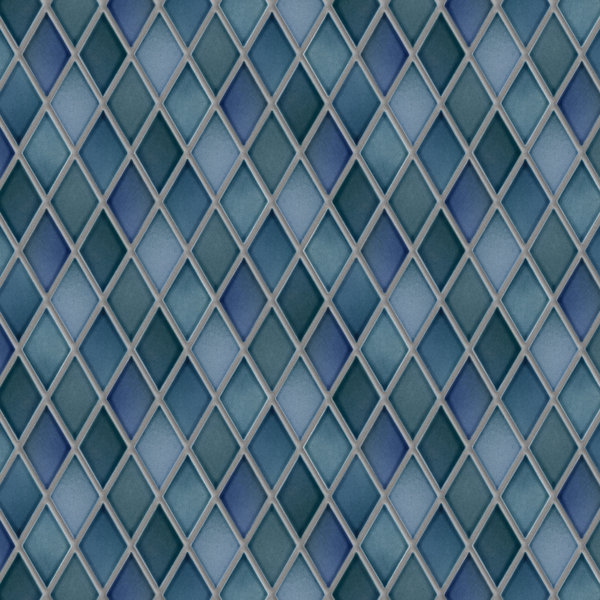 Hudson Kite 10-1/8 " x 11-3/4 " Porcelain Mosaic Floor and Wall Tile
