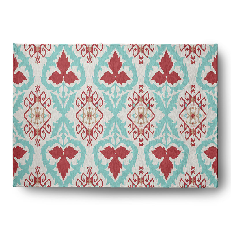 Chenille Ikat Indoor Rug, Rectangle 5' x 7'