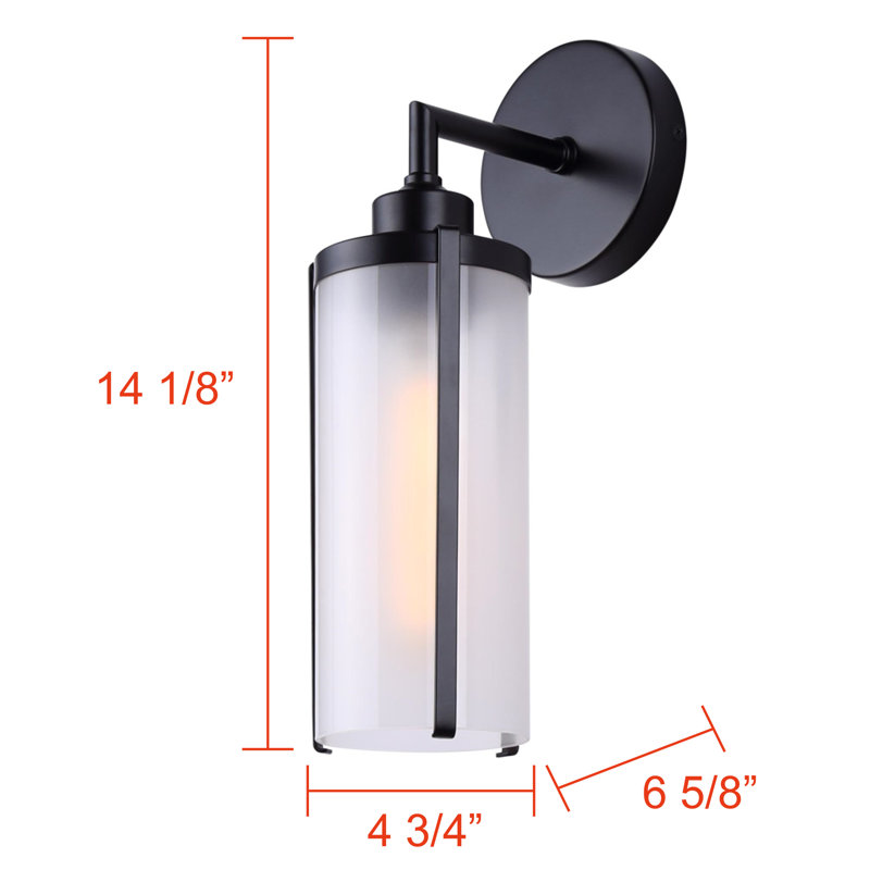 1 Light Outdoor Lantern, Black Finish