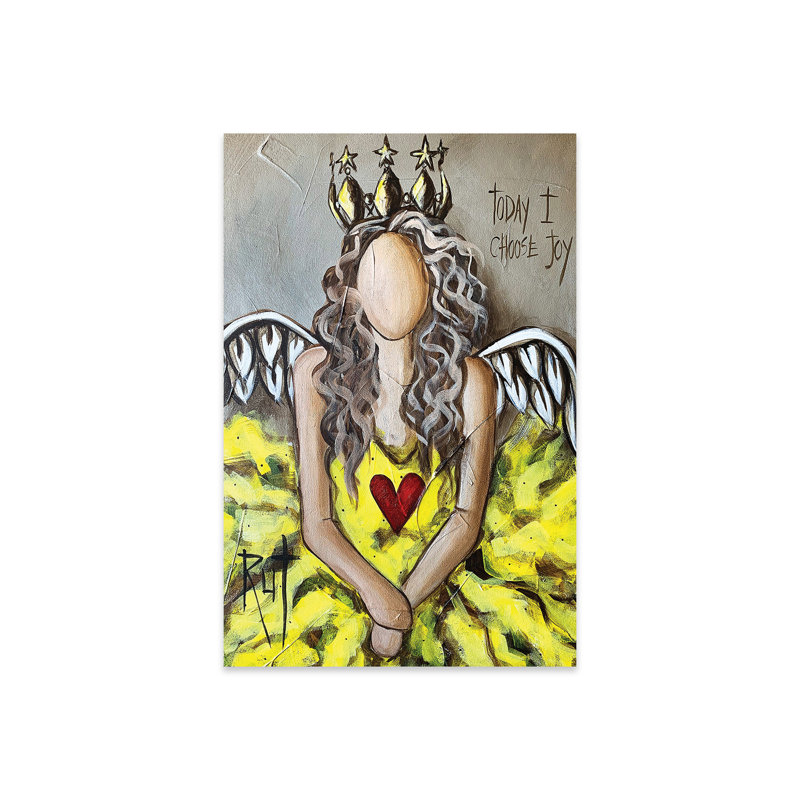 Aujourd'hui, je choisis la joie sur plastique / acrylique par Ruth's Angels, peinture