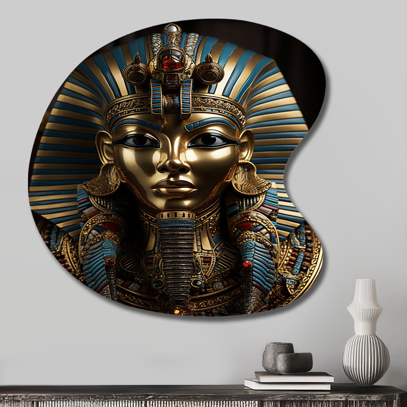 Tom, Égypte, art mural asymétrique en métal, H 27 po x l 27 po