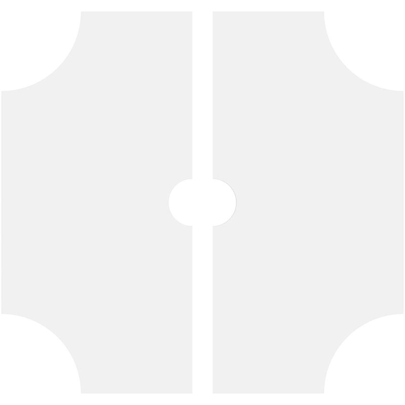 Médaillon de plafond contemporain en PVC de qualité architecturale 38 po x P 13 1/4 po x P 1 po Knox