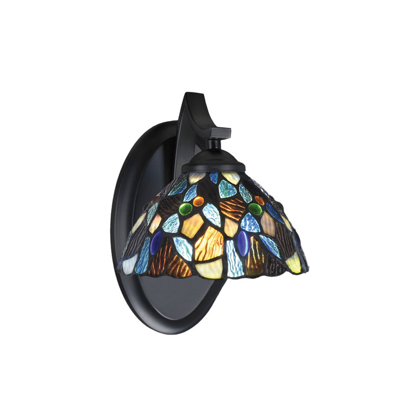 Applique murale en mosaïque bleue Zilo, Noir mat
