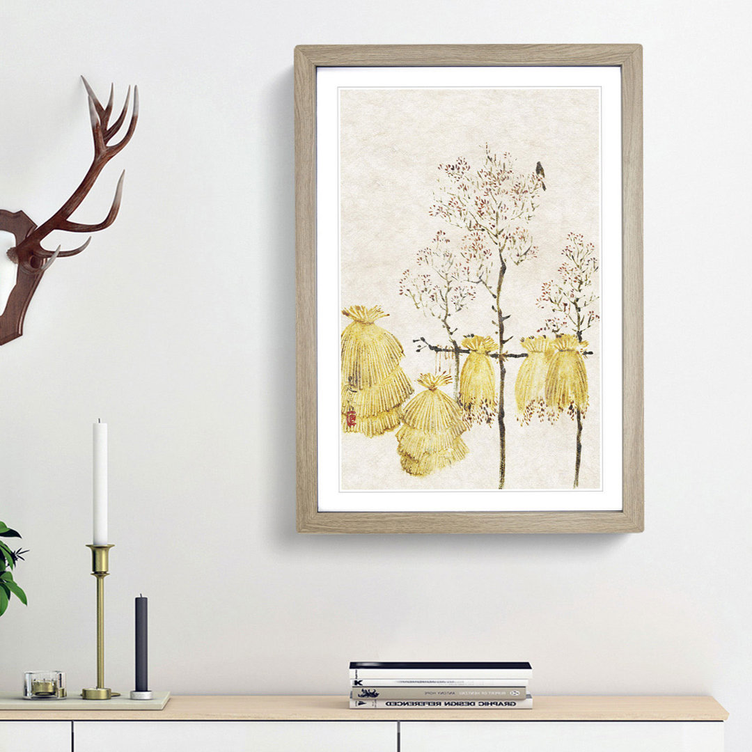 Bird in a Tree by Shibata Zeshin - Framed Print