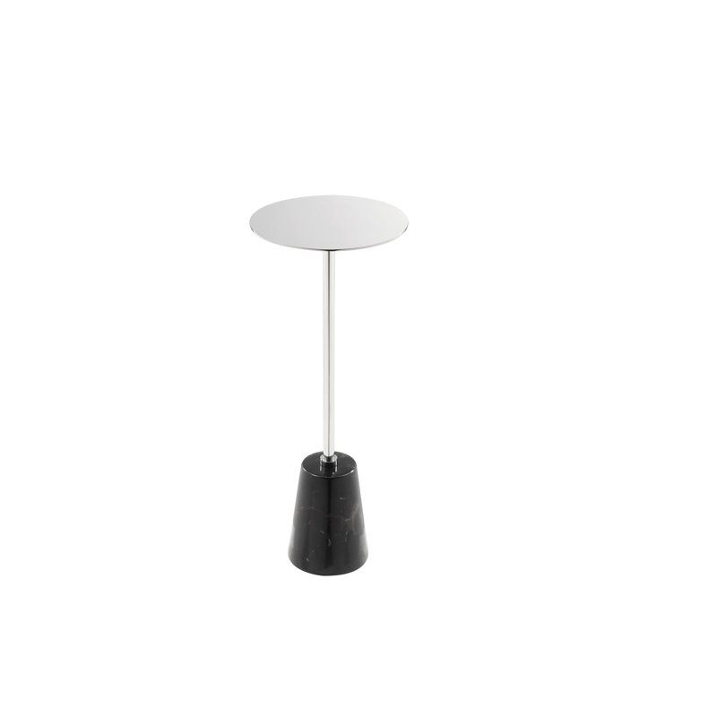 Maisel End Table, Silver, Black