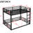 Queen Over Metal Bunk Bed, And Long-Term Use, Noise-Reducing Structure, Low Lower Bunk, Quick Installation With Tools Size Both Beds, Space, Noise Performance, Full Guardrails, Matte Black Look-596672574
