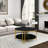Glam Black Gold Stone Coffee Table