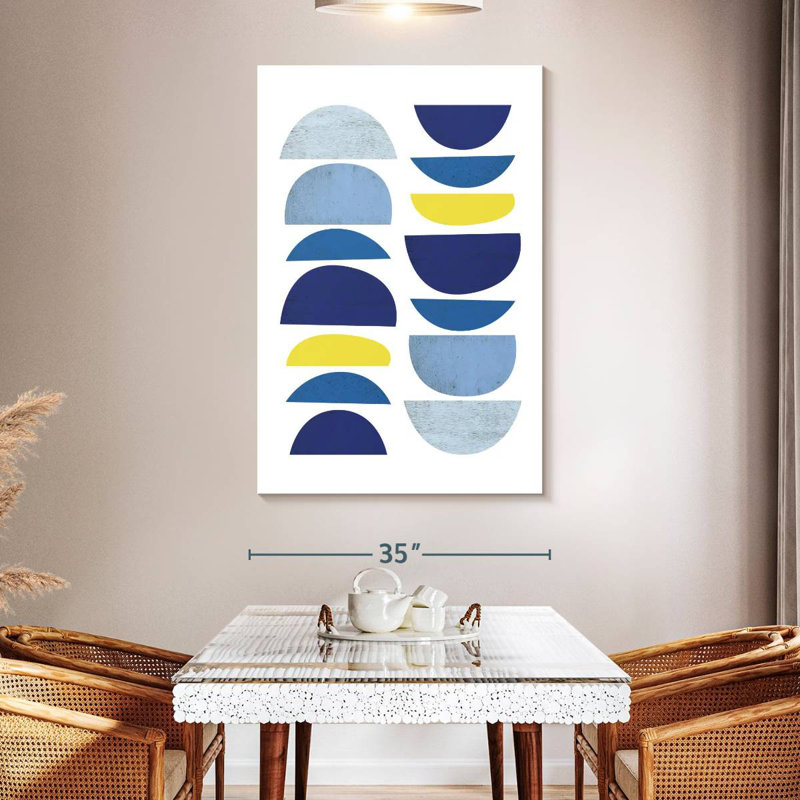 Avery Blue Yellow Modern I, 51" H x 34" W
