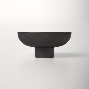 Scalloped Ceramic Pinch Bowl - Meteor Black