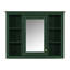 Armoire murale de salle de bain avec 6 tablettes ouvertes - miroir moderne de 35 po x 27,5 po pour tablettes de rangement polyvalentes-1681280852