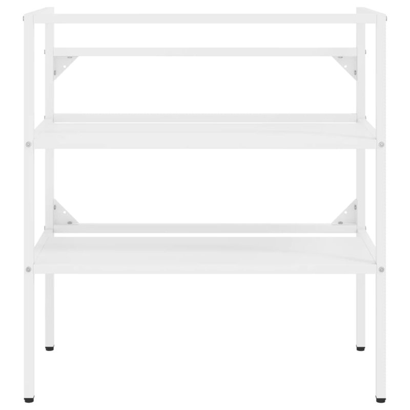 Guruvansh 790mm Single Bathroom Vanity with Drop In Ceramic Basin, White