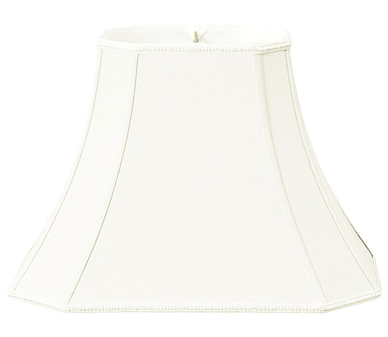 Silk Bell Lamp Shade, White, 10.5" H x 14" W x 10" D