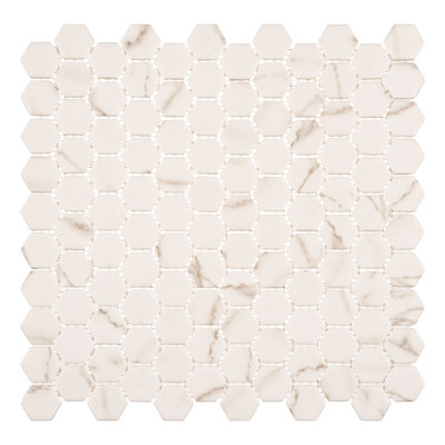 Dosseret de cuisine en mosaïque de verre Trillions Hexagon Honeycomb, salle de bain, douche, piscine, mur et plancher