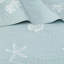 4 pièces de courtepointe en coton pour très grand / très grand. Étoile de mer brodée. . Prélavé. Nettoyage simple. Lavable à la machine. Literie côtière. Très grand. .-128860106-128860105