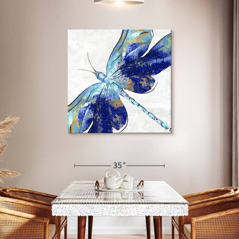 Libellule bleue Brampt, H 39 po x l 39 po
