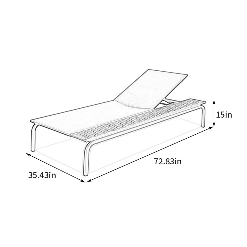 Chaise d'extérieur pour piscine, Gris