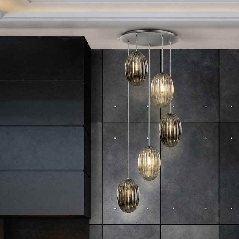 Nola 5 - Light Chrome Cluster Pendant
