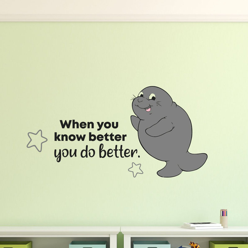 Text & Numbers Wall Decal, 12" H x 20" W x 0.05" D