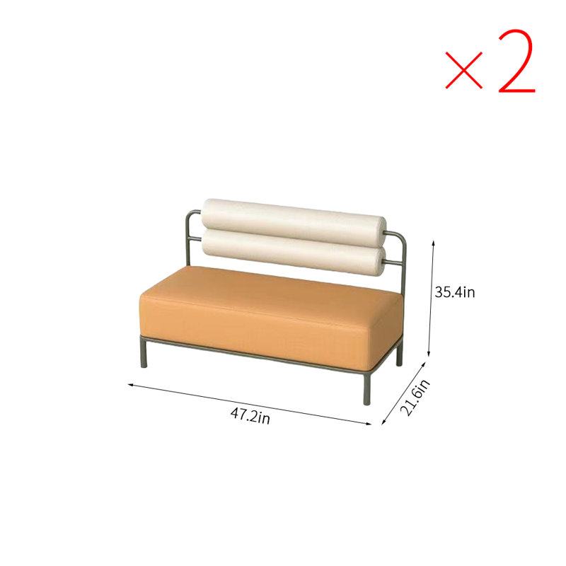 Banc rembourré en similicuir Light Luxury