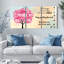 Ensemble de 3 tableaux muraux sur toile « Arbre de l'inspiration » avec citations motivantes, pour salon, chambre ou bureau.-1912366164