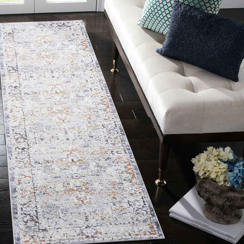 2X8 Loom & /Grey Area Rug, Stain-, Non-Shedding, Decorative For Bedroom, Living Room, Dining Collection /Grey, Stain , Fits Well In Dining, Room