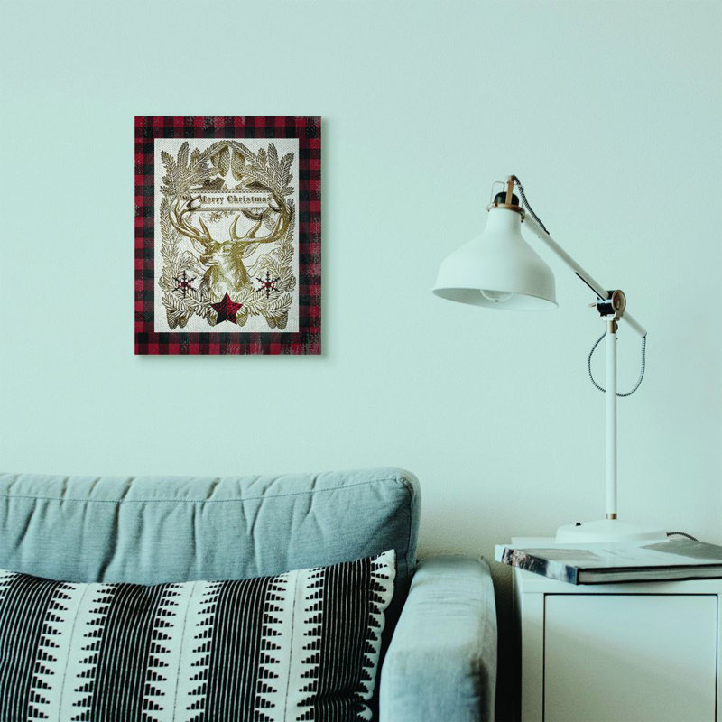 «Merry Christmas Moose», impression, H 20 po x l 16 po, Toile tendue