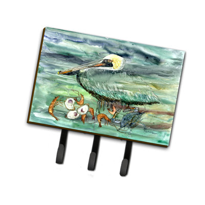 Metal Wall Organizer with Key Hooks