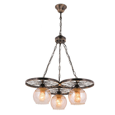 Lustre unique à 3 lumières Sheraden
