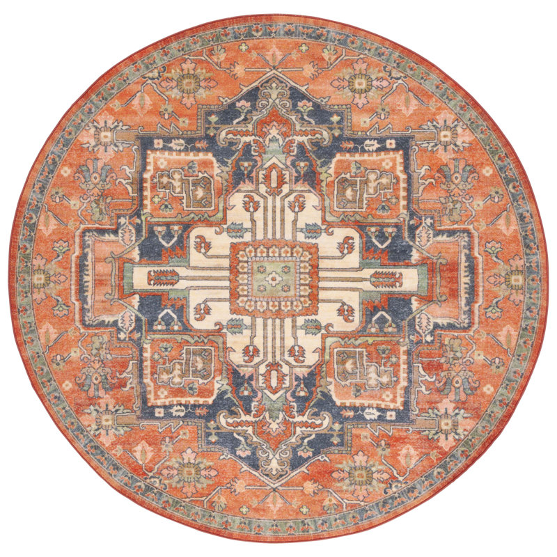 Tapis Pannalal avec envers antidérapant, Rond 6 pi 7 po