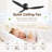 52" Black Flush Mount Ceiling Fan No Light, 6-Speed Quiet DC Motor with Remote Control and Reversible Airflow-652666706
