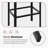 24" Bar Stools, PU Leather Counter Height Chairs with 2" Thick Cushion & Metal Frame for Kitchen Island-699544673-699544679
