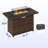 Kisner 5 - Person Outdoor Wicker Patio Conversation Set With Fire Pit And Side Table-103896409