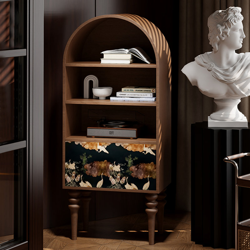 Modern simple arch display solid wood bookcase