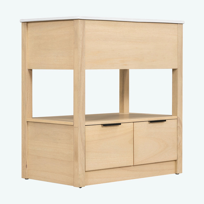 Meuble-lavabo de 30 po avec comptoir intégré, Noir, noir, noir, noir, Naturel