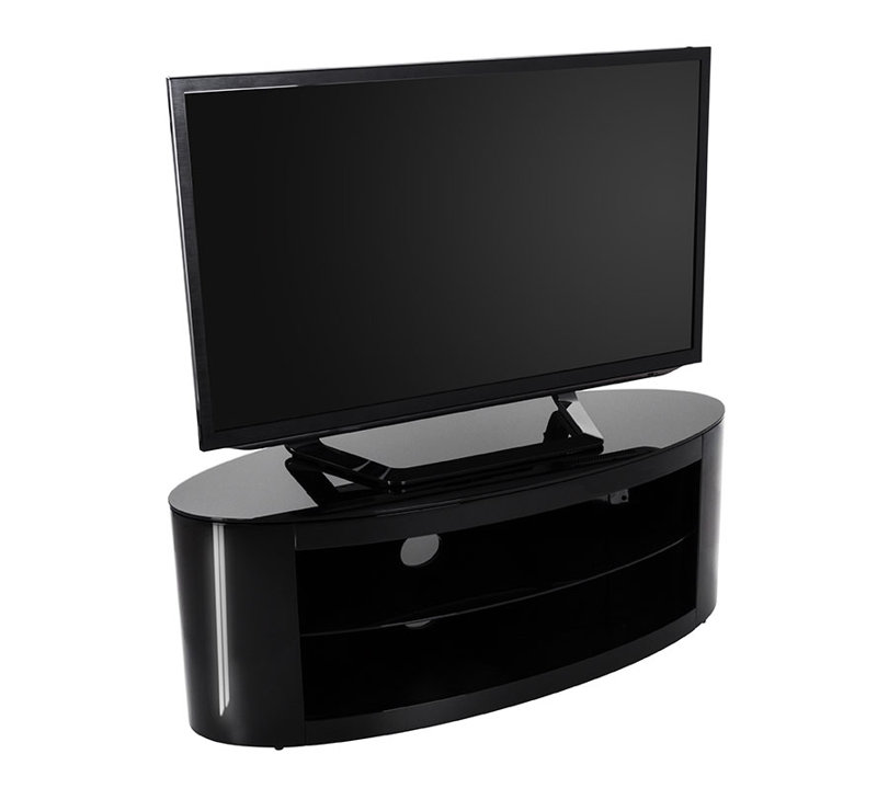 Dayanaira Unfinished TV Stand for TVs up to 55", Gloss Black
